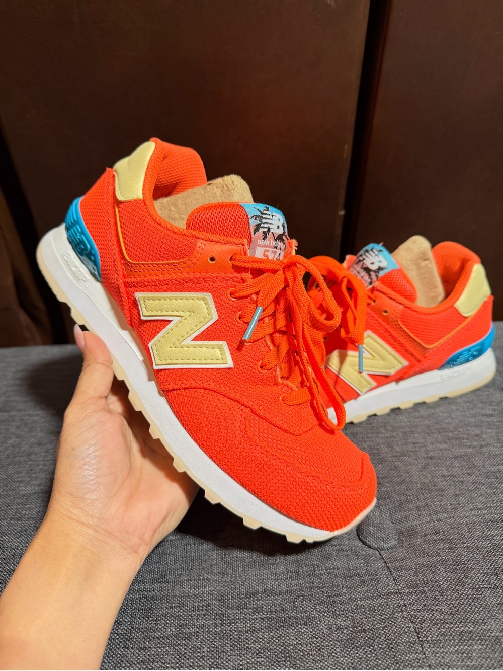 New Balance 574 Miami Palms - Sunset Women’s Low Top Lace-Up Orange WL574MIE